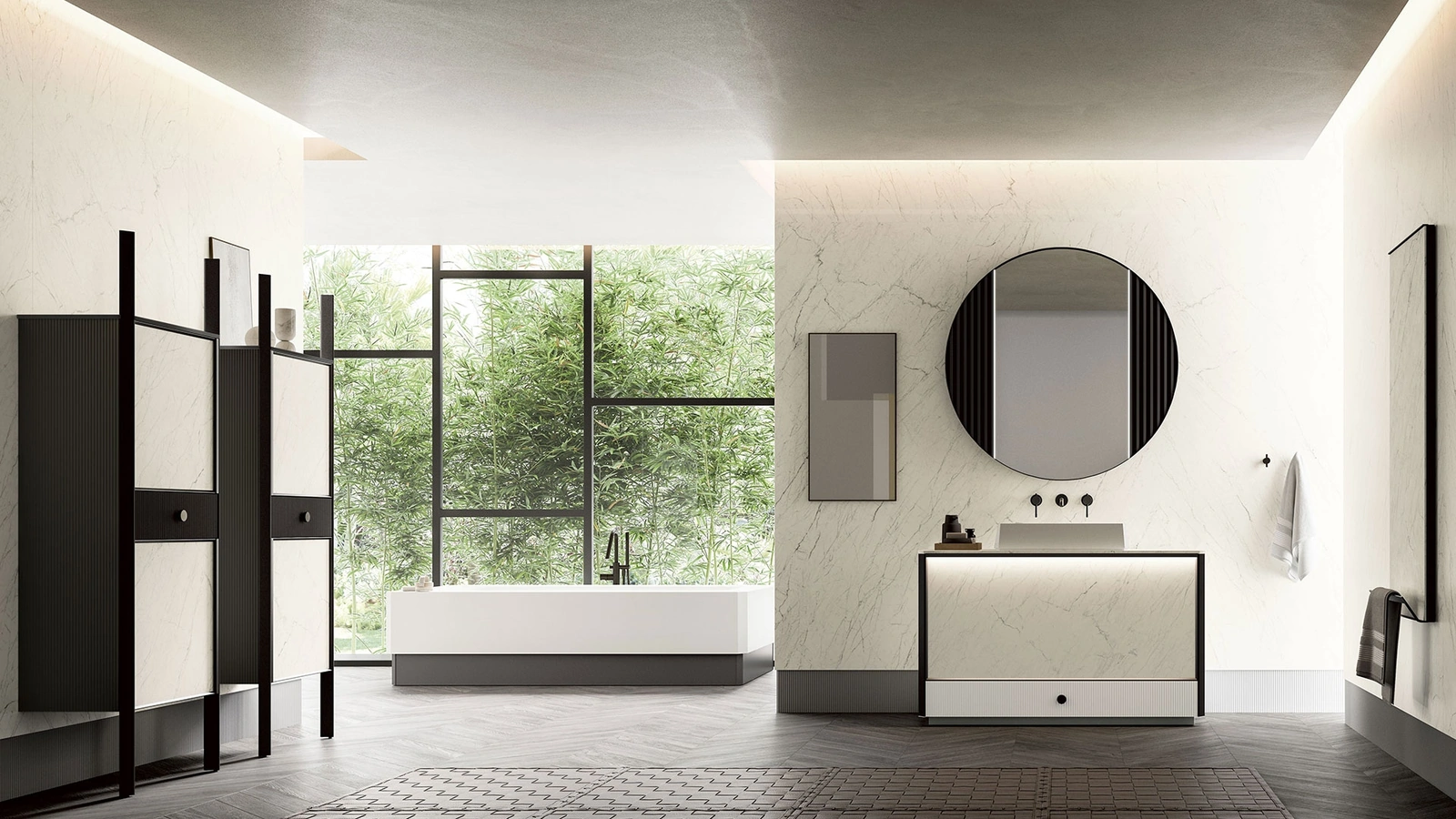 Mobile da Bagno Honey 00 in Laminam Statuarietto di Cerasa