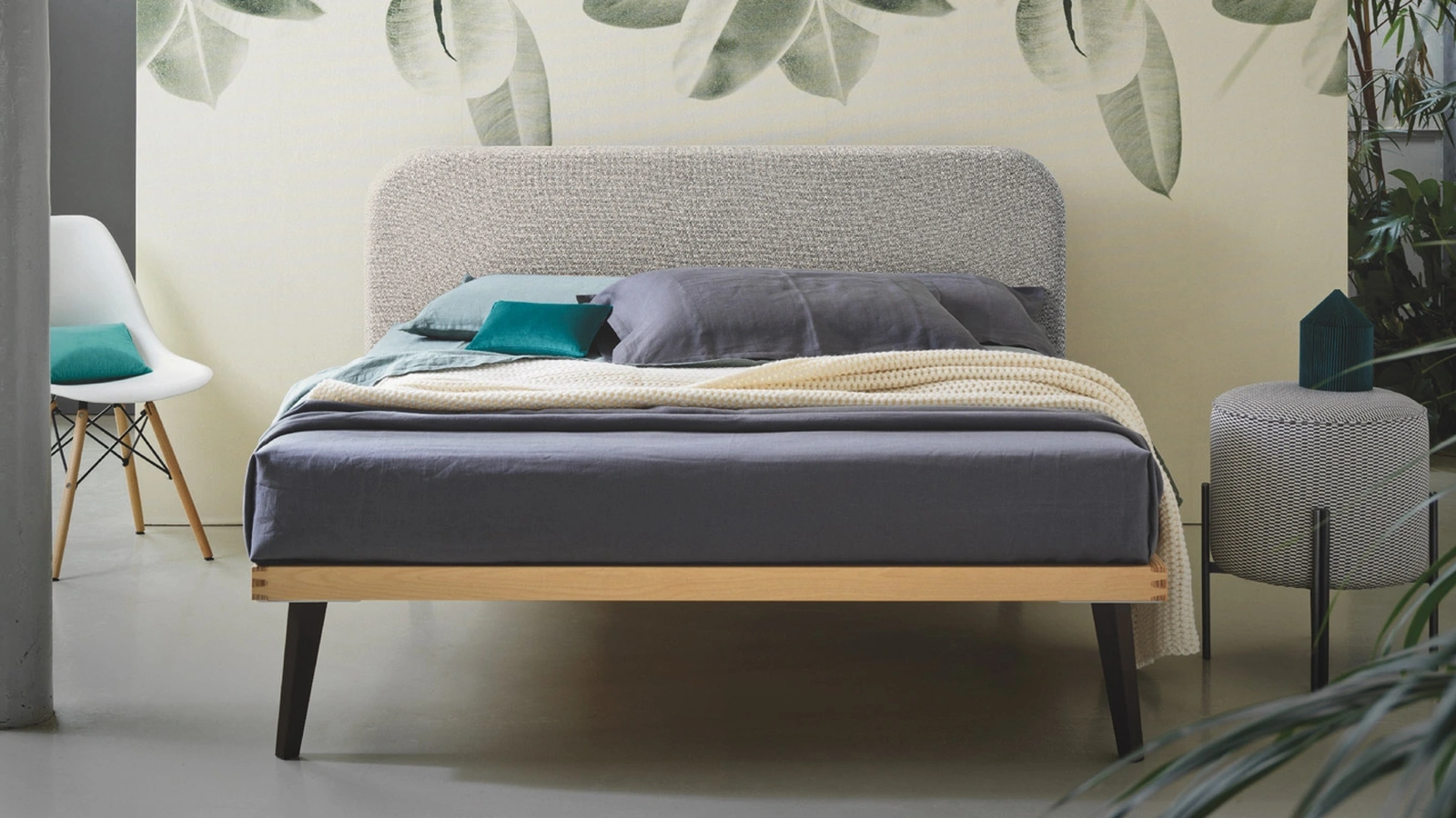 Letto Simplicity Project C80 con testiera di Dorsal