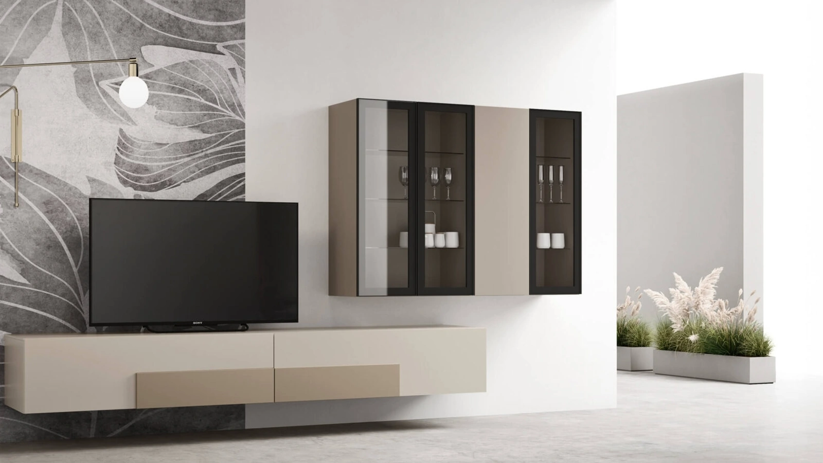 Mobile Porta Tv sospeso sm2376 di Maronese