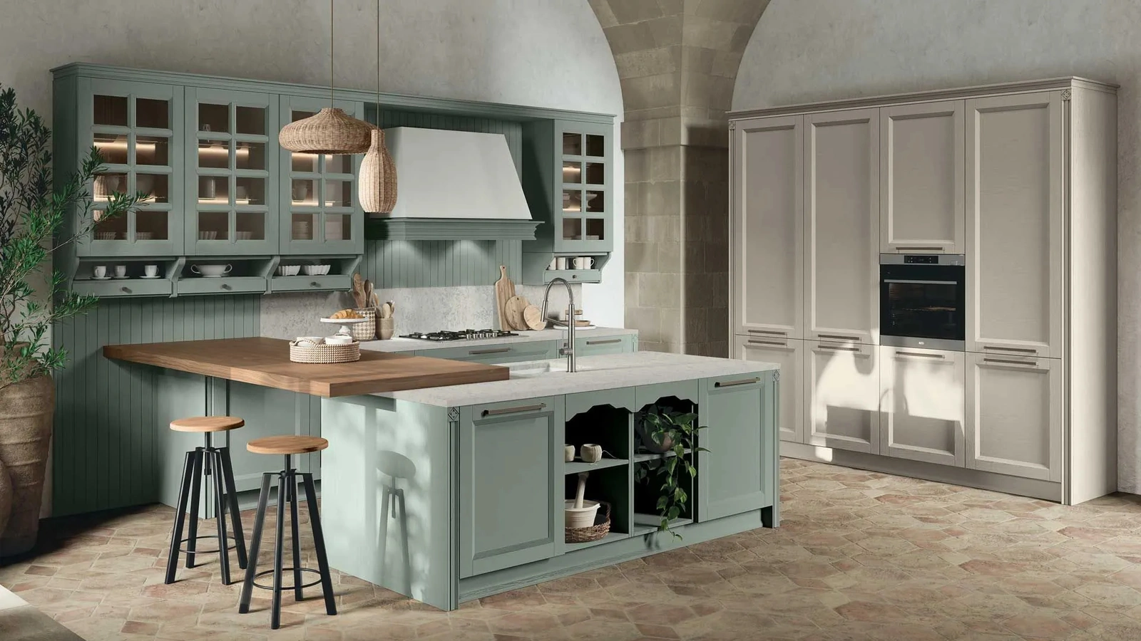 Cucina Classica in Frassino laccato Beverly 04 di Stosa
