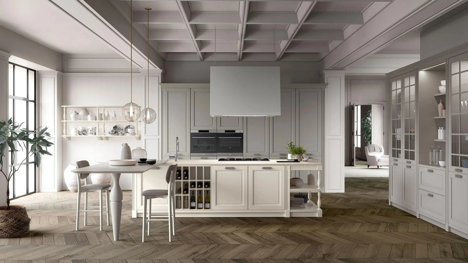 Cucina Classica con isola Dolcevita 02 di Stosa