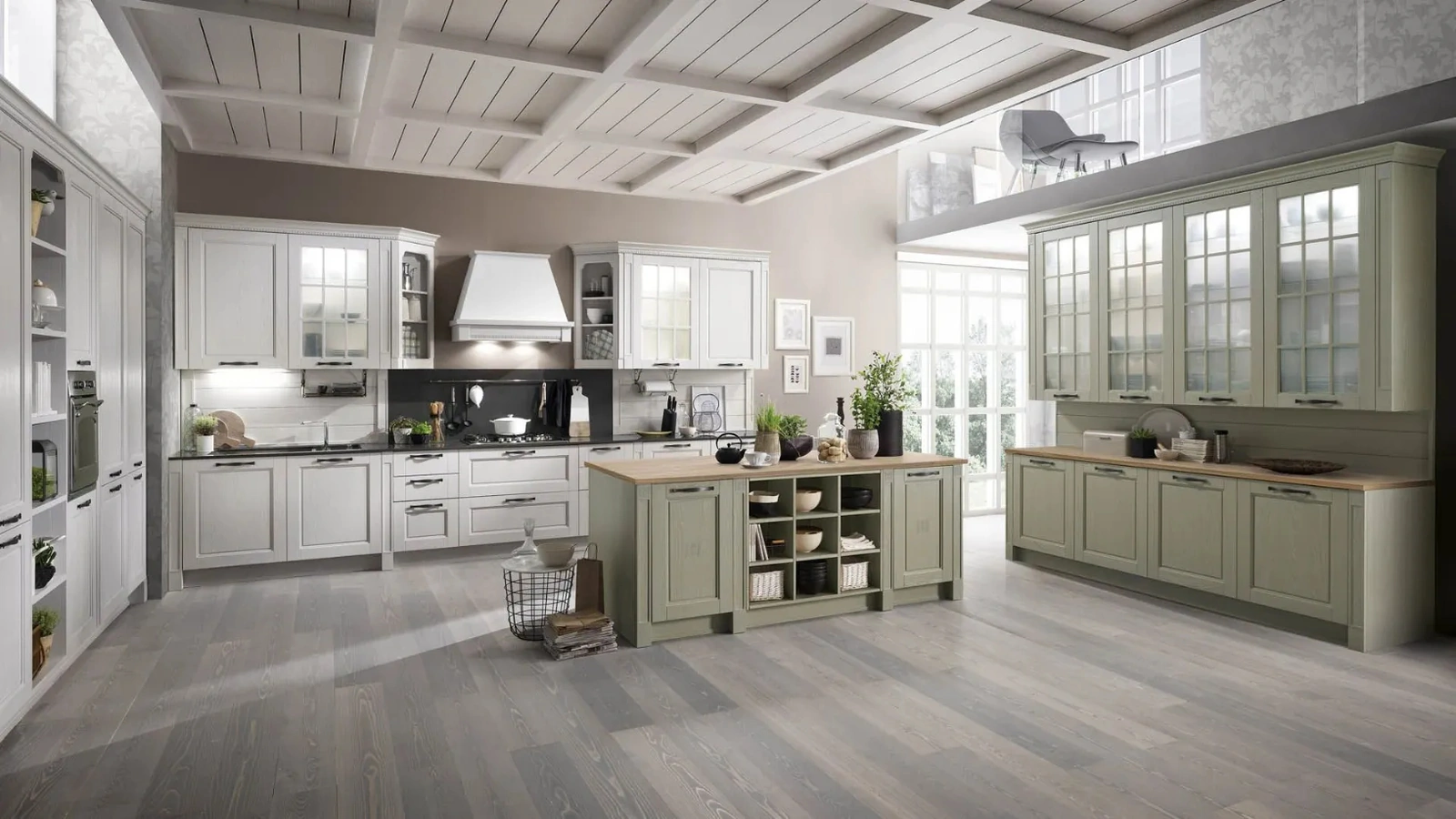 Cucina Classica in Frassino con isola Virginia 01 di Stosa