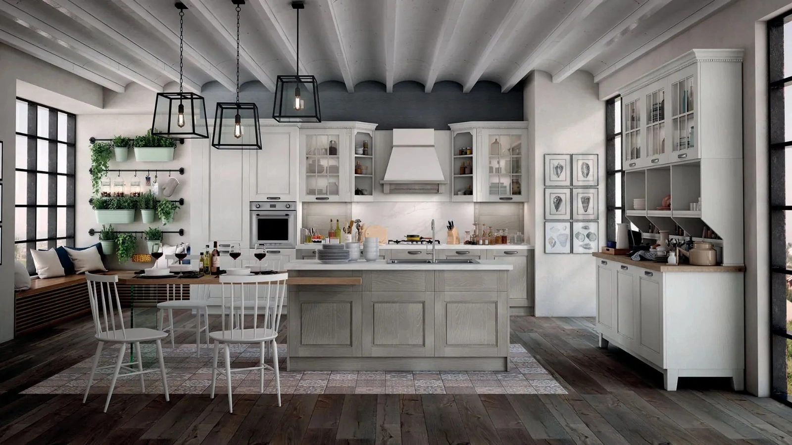 Cucina Classica in Frassino con isola Virginia 01 di Stosa