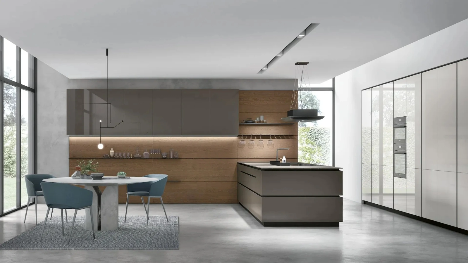 Cucina Moderna con penisola Aliant 03 di Stosa